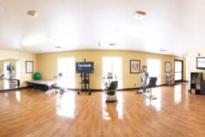 The rehabilitation gym at Lincoln Meadows